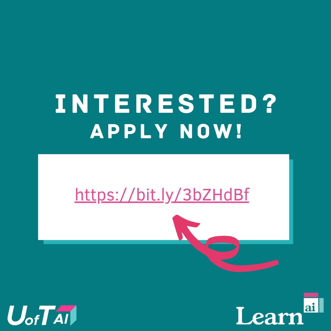 uoft_ai's tweet photo. 🔈Applications to join LearnAI are now open!🔈

If you’re eager to learn how you can use machine learning to find meaningful solutions to problems, apply now via the link in our bio! https://t.co/Cawyx8oVWL