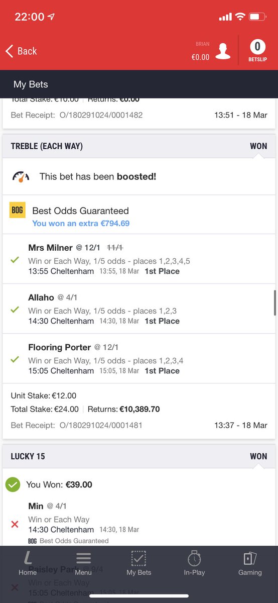 Cannigan's tweet photo. @Ladbrokes that’s going straight in my basket https://t.co/3Q219NC5tV