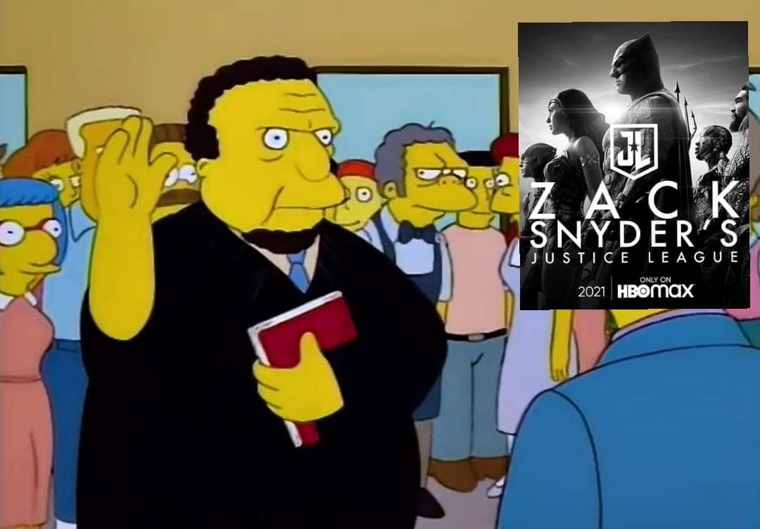 Juan_GilbertoMM's tweet photo. Por la autoridad que me confiere la ciudad de Springfield, declaro a la Liga de la Justicia Snyder Cut como la única y verdadera, y que la película del 2017 de Whedon nunca existió.Y nadie debe volver a mencionarla o sufrirá la pena de tortura #SnyderCutJusticeLeague  #SnydersCut https://t.co/Eaisri6Nye