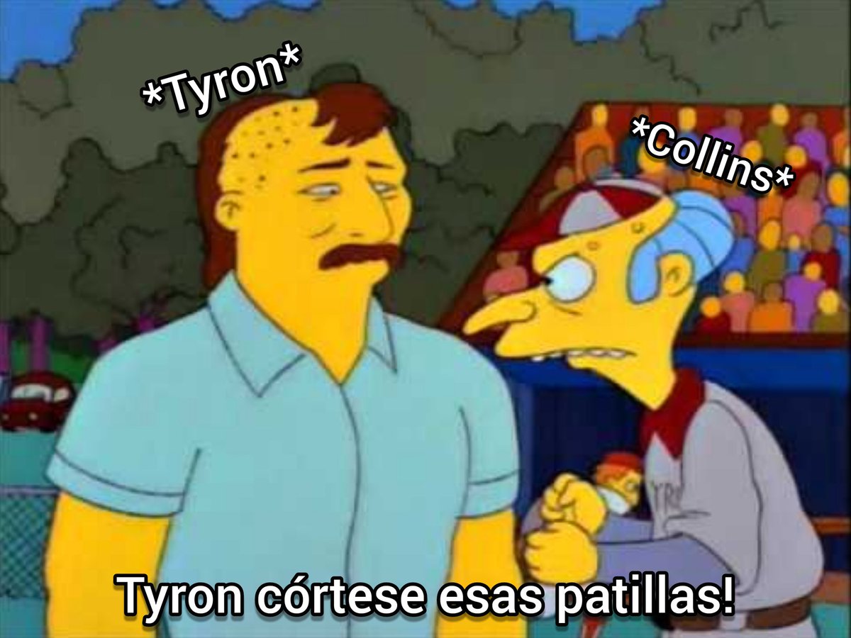 NorteSheriff's tweet photo. Collins mandando a Tyron a cortarse las patillas por burlarse de su barba jajaja https://t.co/V8WCmnHPoV