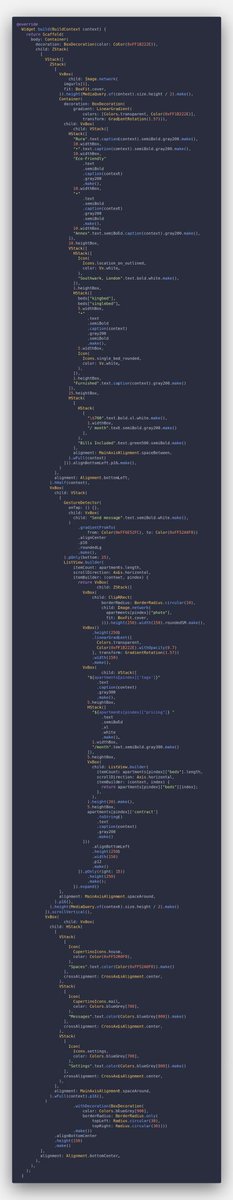 devshogun's tweet image. Is this too much code for this layout or just right? #flutterdev #FlutterEngage #DEVCommunity @imthepk