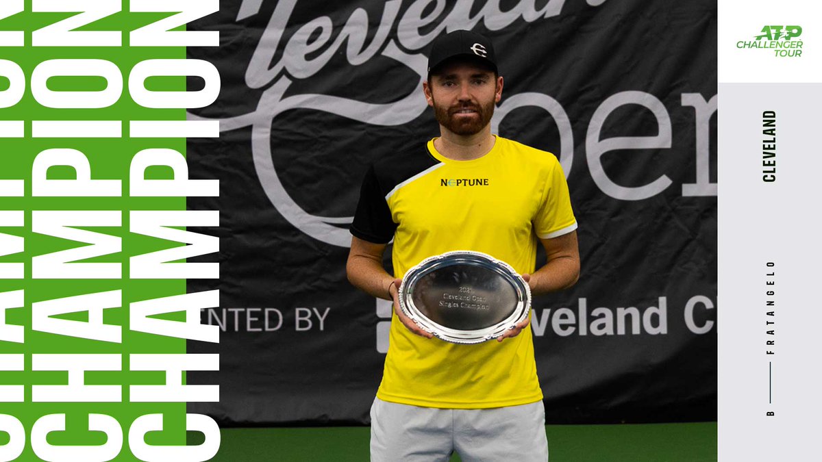 Back in titletown 💪🏆

<a href="/BjornFratangelo/">Bjorn Fratangelo</a> returns to the winners' circle in Cleveland, claiming his fourth #ATPChallenger title.