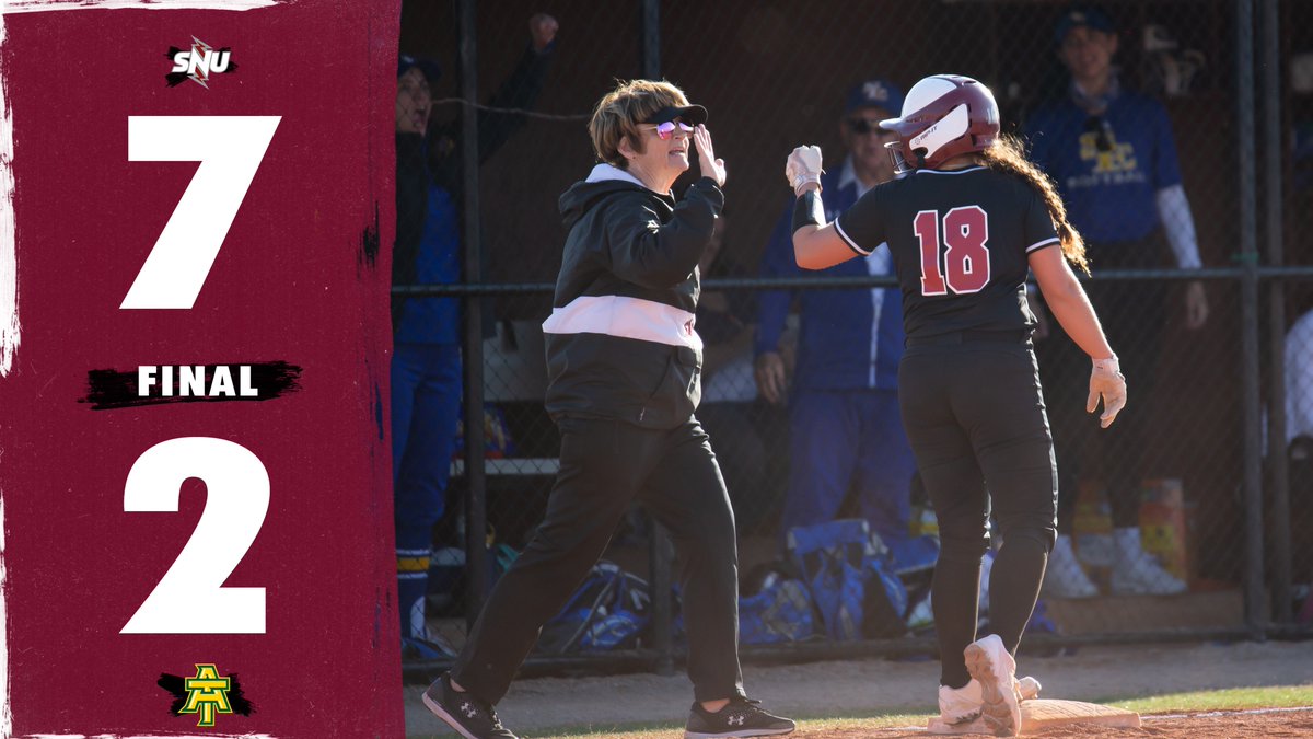 SNUSoftball's tweet photo. Series finale win!

The Crimson Storm close out the series with a 7-2 win over Arkansas Tech and head home with 2 wins this weekend!

@17_sparkman | W - 12 K, 1 ER
@mahinasauer | 1-2, 3 RBI, 1 HR, 2 R
@BrooklynSully7 | 1-3, 1 RBI, 1 R
@hailiefellers | 1-2, 1 RBI, 1 R

#BoltsUp⚡️ https://t.co/sBUQw2s8C1