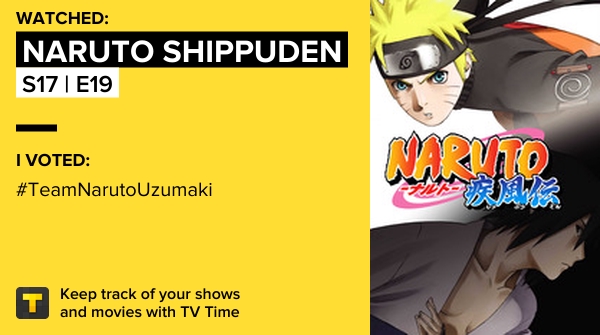 I've just watched episode S17 | E19 of Naruto Shippuden! tvtime.com/r/1Hmab #tvtime