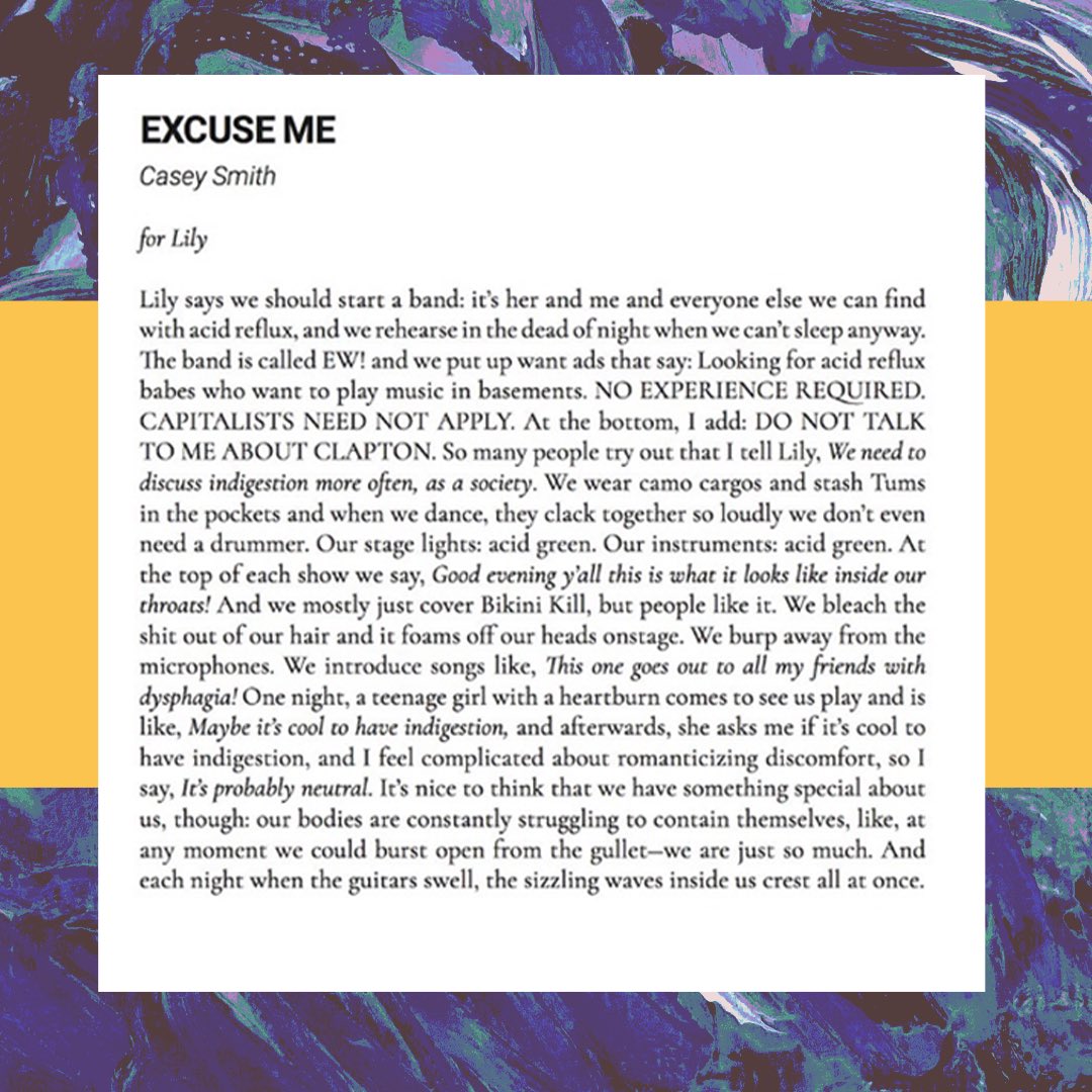 PUBLICATION UPDATE: Winthrop creative writing alumna Casey Smith’s poem “Excuse Me” has recently been published in Volume 3 of Split Lip Magazine! Swipe to read her fantastic piece! ✨ #winthropcwp #creativewriters