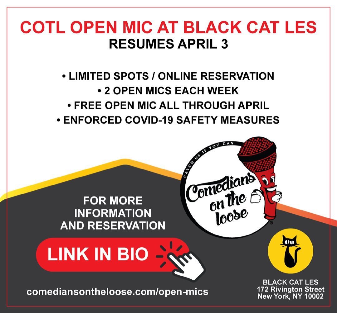 COTL open mic is back this April!