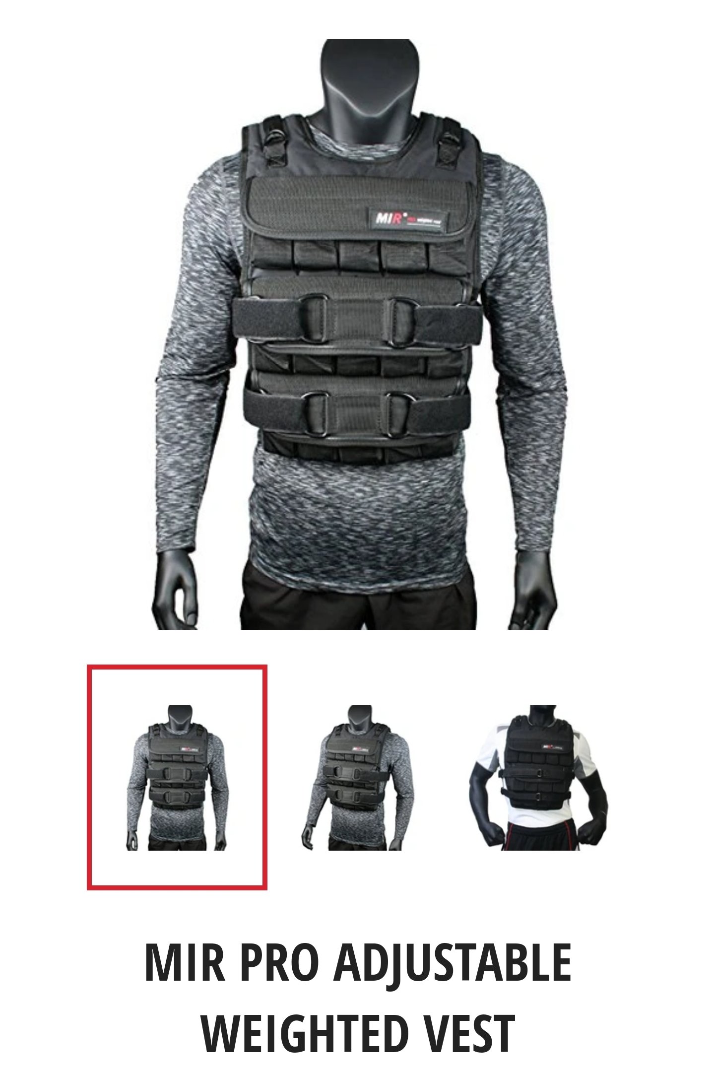 MIR PRO ADJUSTABLE WEIGHTED VEST – WEIGHT VEST DEALS