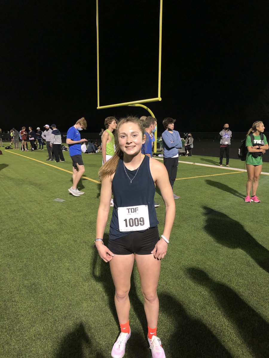 A happy Ally Buemi runs a great 5k and finishes in 17:27 (PR)