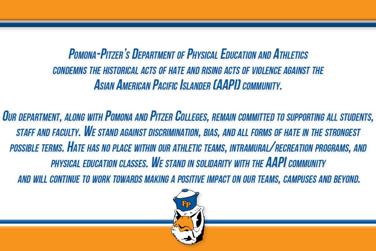 Sagehens's tweet photo. A statement from Pomona-Pitzer Athletics https://t.co/XUQurHzRIT