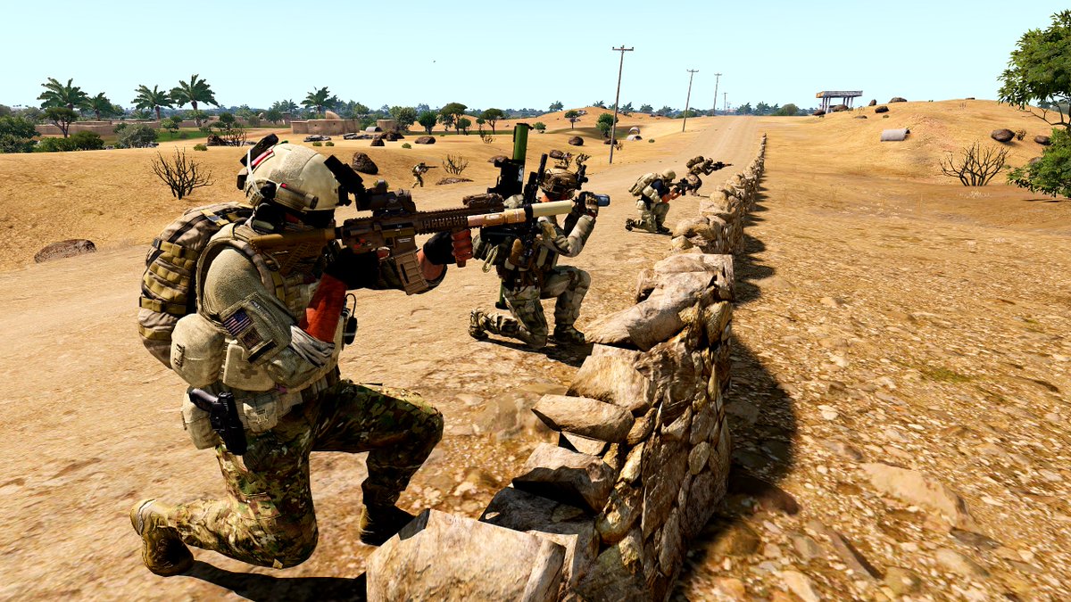 Today's op has been completed. We were tasked with capturing/eliminating an enemy HVT as well as retrieving intel about enemy positions. Despite our losses, we managed to complete the mission.

Here are some pictures from the operation.

#arma3 #arma #unit #milsim
<a href="/Arma3official/">arma3official</a>