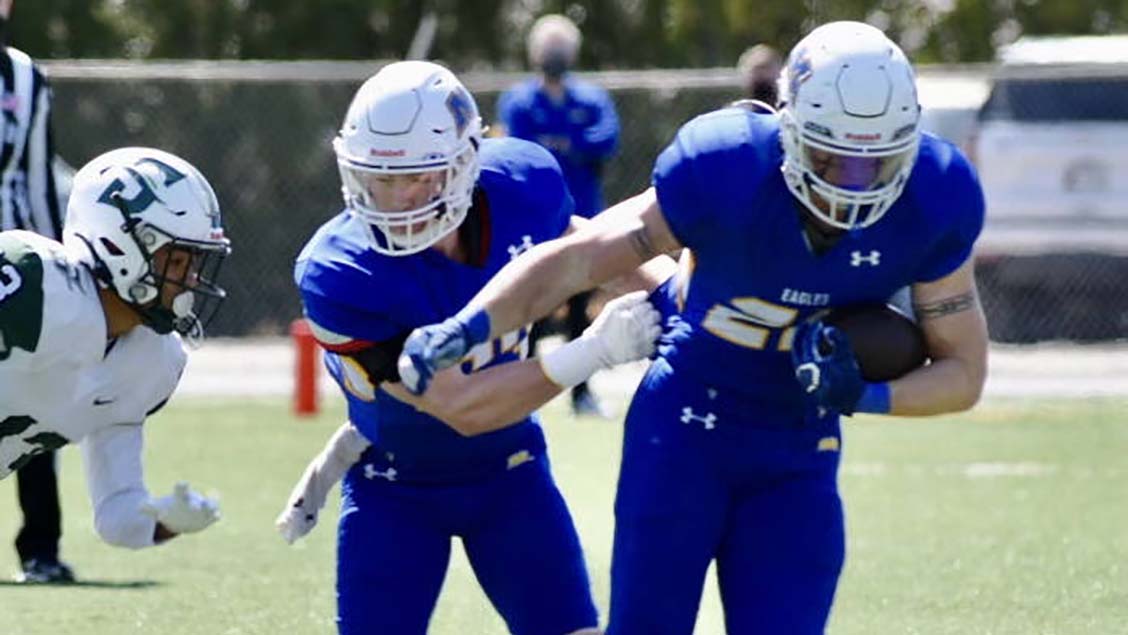 MSUEagles's tweet photo. RECAP: A huge first half with 28 points, plus 3⃣ picks by the defense, propel @MSUEaglesFB to a 31-14 win over Stetson Saturday in the spring home opener.

WR BJ Byrd: 2⃣ TDs, QB Mark Pappas: 3⃣ TDs. Brandon Barbee: an INT for 2nd straight game.

📰 ➡️ https://t.co/jrbH7MUu7I https://t.co/TSJrhgnC1n