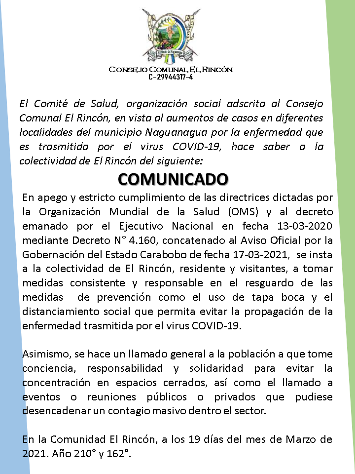 CC_El_Rincon's tweet photo. CUIDARNOS ES TAREA DE TODOS https://t.co/eVaYsnsNor