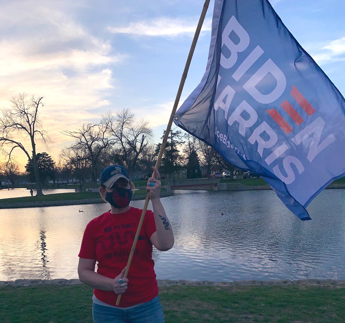 janekleeb's tweet photo. Today pipeline fighters and water protectors are saying #Wopida to @JoeBiden @KamalaHarris for #NoKXL. When we can be in person we will host a celebration of our unlikely alliance. https://t.co/LzA0rg5l4q