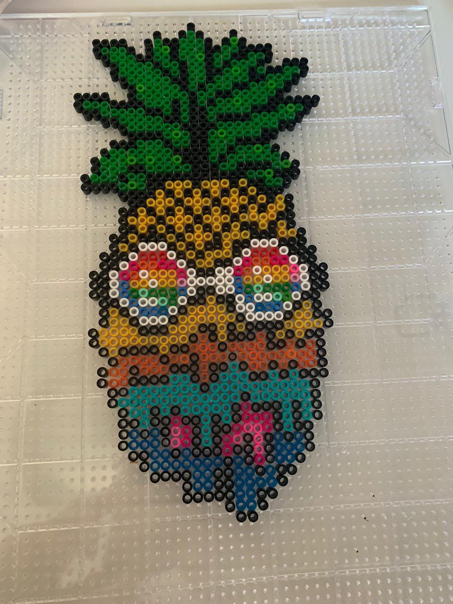 ThreeEyeRaver's tweet image. I know EDC may not happen but I’m getting ready anyway..  #Perler #TrippyPineapple