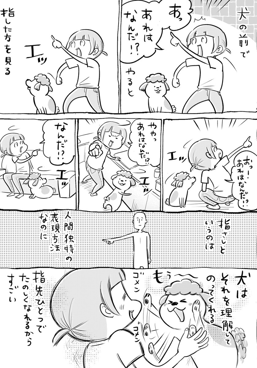 犬と猫どっちも飼ってると、ゆび一本で毎日たのしい 