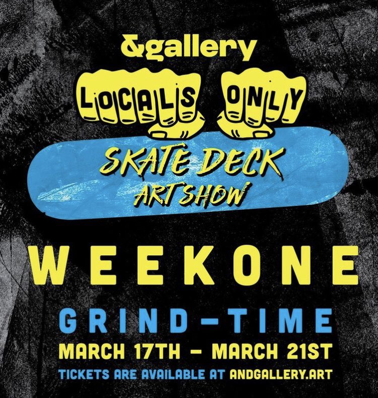 All original art by local #Tucson artists. We are honored to host the #LocalsOnly Skate Deck Art Show 🌵
