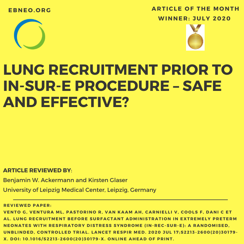 Evidence Based Neo Does A Lung Recruitment Maneuver Before Insure Reduce The Need For Mechanical Ventilation Check Out This Open Access Structured Review From Benjamin Ackermann And Kirsten Glazer T Co U3sg6qaeaw Commentary In