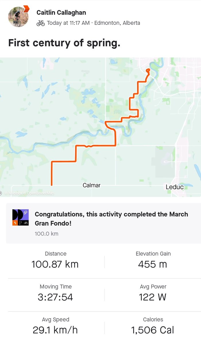 Happy first day of spring! If mother nature is going to take away my xc ski season early, this is a good compromise! #yegbike #roadbike #firstdayofspring #milesandsmiles