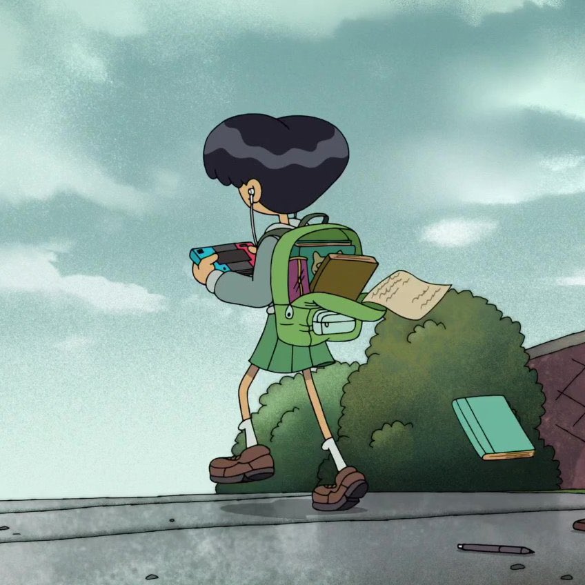 FireAndIceOmid's tweet photo. MARCY’S BACK! OMG! I LOVE MARCY! I love her hyperfixation towards anything she’s doing. Especially video games and puzzles. Marcy is Best Human to me! 💚 #Amphibia #TheFirstTemple #MarcyWu https://t.co/hTcMy38Giu