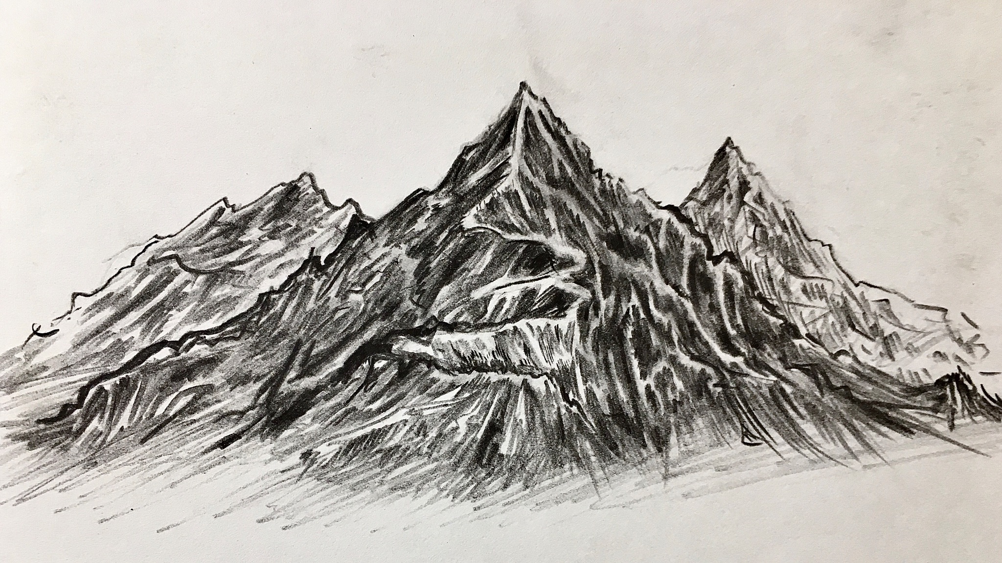 カムジｻﾝ 山 イラスト イラスト好きと繋がりたい 何かそれっぽい山描いてみた T Co Yhjdly84ct Twitter