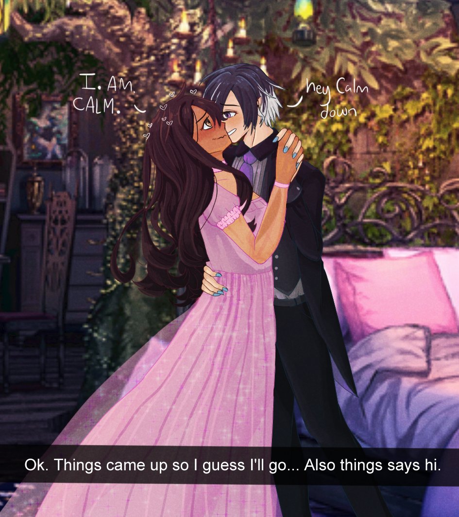 I know what I said. Just uhhh... Belphie can be very convincing. 

[Kept seeing this RAD party thing go around so I decided to draw something for it. tis why I wasn't that active.
Tags: #radpartynight #Obeymemc #obeymebelphegor]