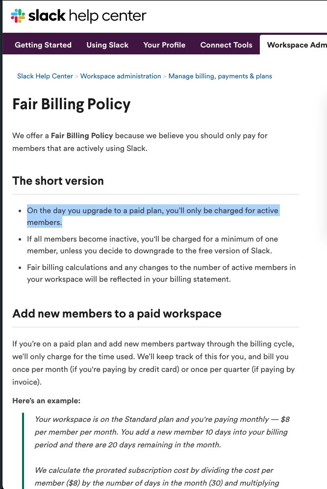One of my big takeaways from  @BessemerVP's  #StateOfTheCloud was similar - pricing around a clear usage-based value metric get amazing net dollar retention. https://www.bvp.com/atlas/state-of-the-cloud-2021#Usage-based-pricingA relatable app example is Slack - they only charge for active users and call it "Fair Billing"