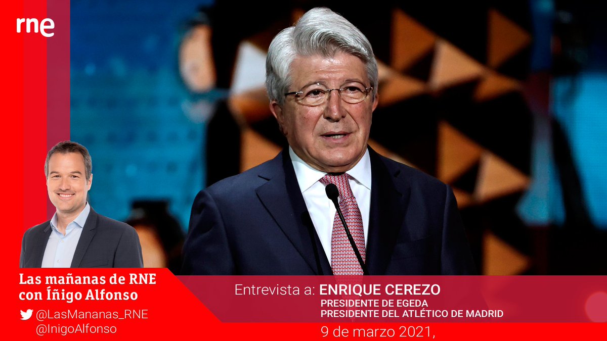 Hoy, en Las mañanas con @inigoalfonso:
📌Entrevista a Enrique Cerezo, presidente de EGEDA (@EGEDA_Comunica) y presidente del Atlético de Madrid (@Atleti)
📻 En directo a las 9:00
Y, además ⬇️ https://t.co/oVaLlHSDyK