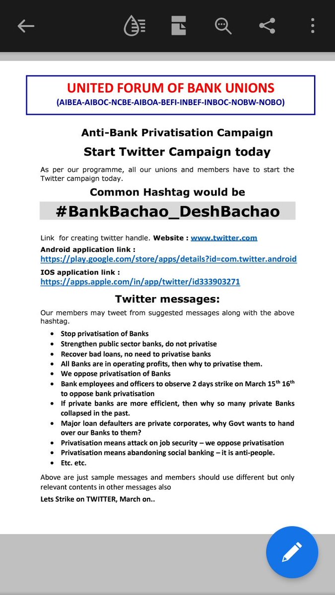 sachinvats142's tweet photo. Public sector Bankers are not against common man  that they are going on strike to disturb common man. Rather they are bound to go on strike to safeguard our entity

Request to all to retweet maximum ✊✊

Bankers in strike : 15th &amp; 16th March 2021
'#BankBachao_DeshBachao https://t.co/b5tzSkgwYp