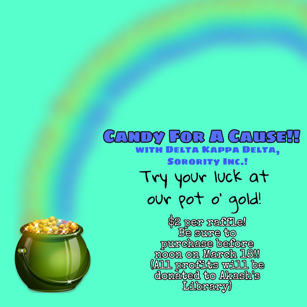 We are having a raffle!! Each ticket is $2 and the link to enter is in our bio!! Be sure to enter by noon on March 18!