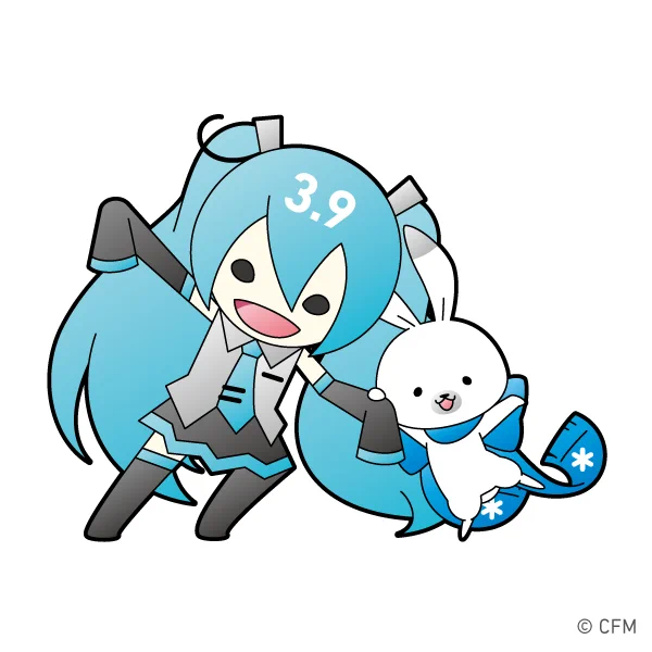 今日は3月9日、いわゆる #ミクの日 うさね!
#初音ミク #ラビット・ユキネ #便乗 