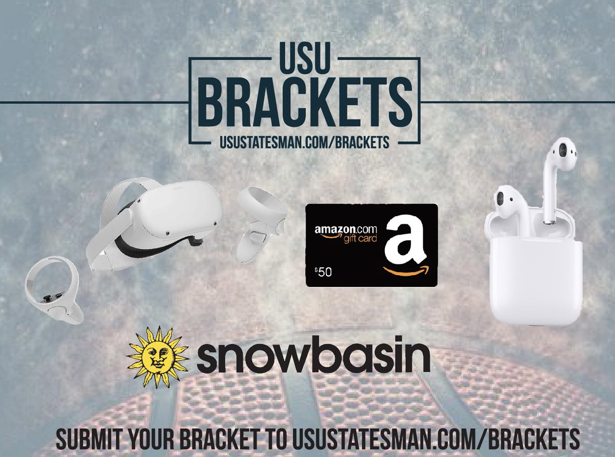 UtahStatesman's tweet photo. 🚨USU BRACKETS IS BACK!🚨 Sign up today to win big later! 🏀https://t.co/eJ3PZZCWYU
@aggieradio @AggieCribs @SnowbasinResort @usuHURD #gwaggies #usuaggielife https://t.co/94iLGiFSXm