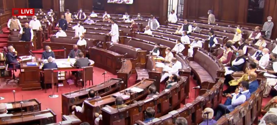 Petrol and diesel prices in India: Rajya Sabha adjourned till 12 pm as Opposition MPs raised slogans, demanding discussion on fuel price hike.