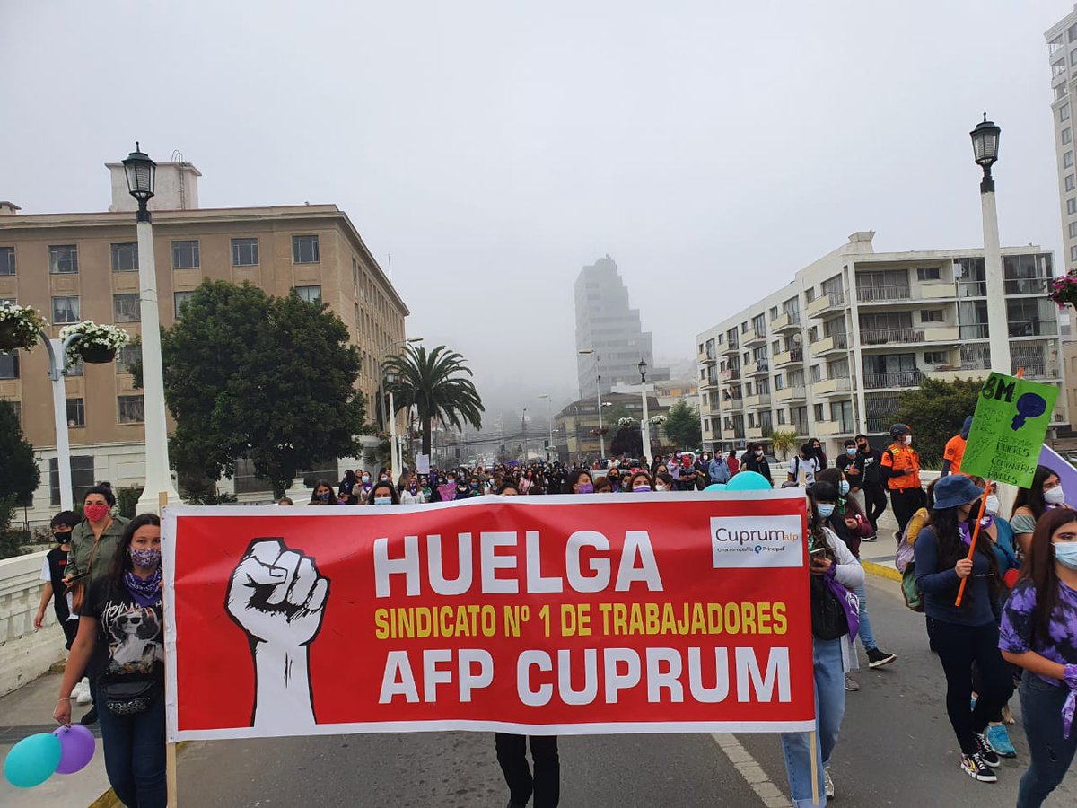 En el #8M2021 , nuestras socias PRESENTE desde #VinadelMar 
<a href="/CuprumAFP/">Cuprum AFP</a> <a href="/principal/">Principal®</a> 
#huelgacuprumafp