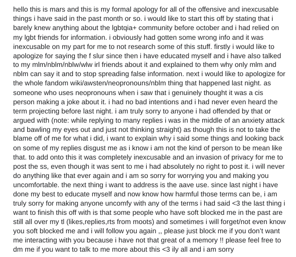 hellokittyparx's tweet image. hello this is my apology i hope you will take a second to read it &amp;lt;3