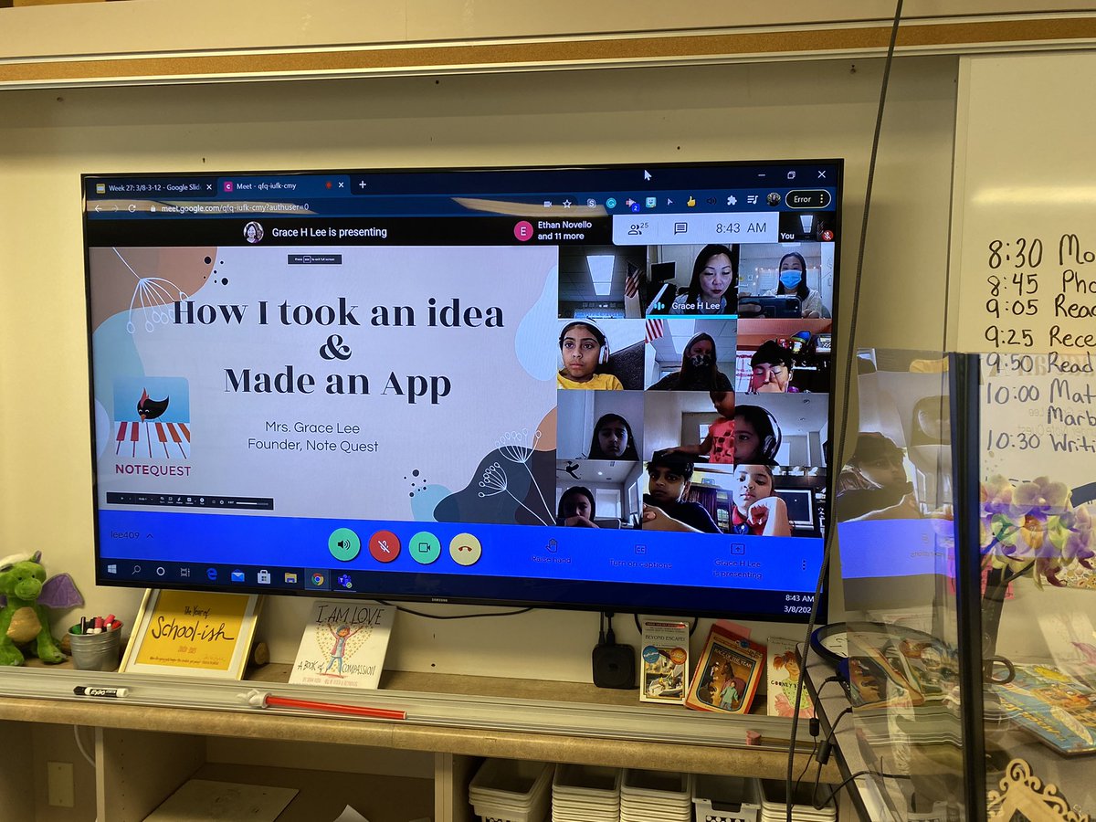 Grateful to have a guest speaker to teach our 2nd graders about entrepreneurship as they wrap up their Social Studies PBL designing a business of their own. Thank you Mrs.Lee for sharing her development of the sightreading music app called Note Quest.<a href="/Heritage_TUSD/">Heritage Elementary</a> <a href="/TUSDschools/">Tustin Unified</a>