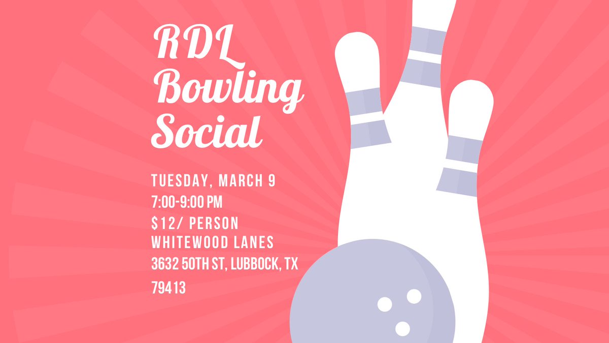 prolifeTTU's tweet photo. Take a break from studying and come hang out with your pro-life friends! 🎳 https://t.co/oHLWrEFgl1