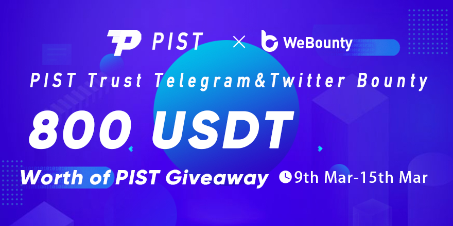 webounty_io's tweet photo. #NewBountyOnline

💰$800 USDT | 7 days
👉Link: https://t.co/I5hnNfDtHA
⏰Period: 9th Mar. - 15th Mar. (UTC)

🎁100 PIST($50) for 5 lucky guys
✅RT &amp; Like &amp; Follow
@webounty_io @PistTrust 

😍Tag 3 friends &amp; Comment your WeBounty UID. https://t.co/Lk8Ae8M7vk