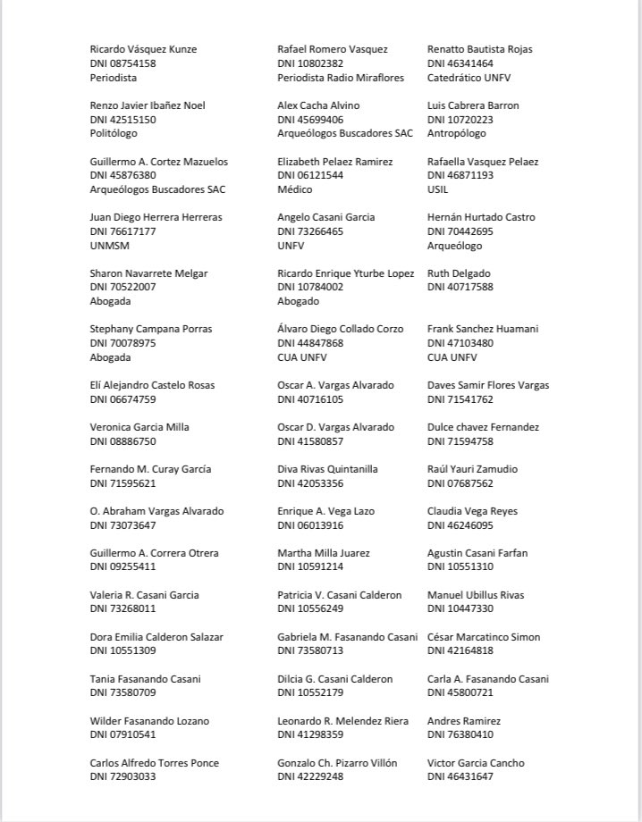 esquinabaja's tweet photo. Pronunciamiento en defensa de la libertad de expresión y prensa. Hoy se envió al congreso vía mesa de partes.
Iniciativa de @casanismo.
Si estás con Beto, únete con un rt. https://t.co/XDhN4jBctE