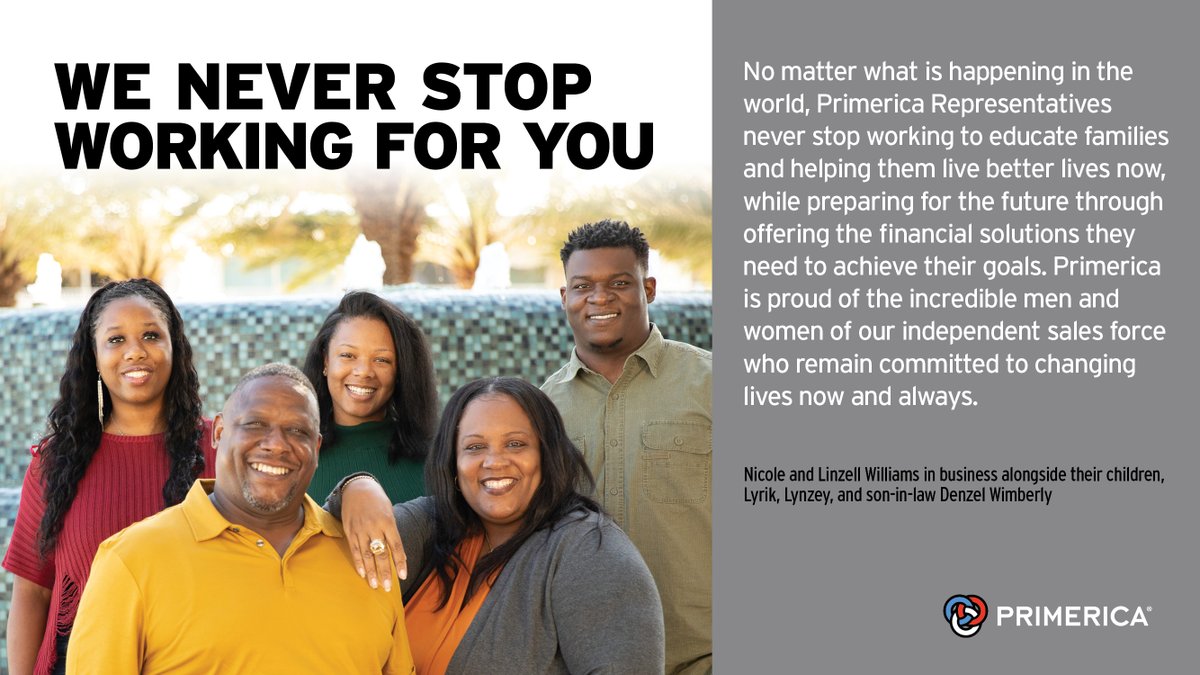 rdehate's tweet image. At Primerica, it's our mission to educate working families on the financial concepts and education they need to get ahead in life. We never stop working for every family we serve.