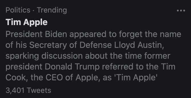 RubinReport's tweet photo. How Twitter Manipulates The Conversation 101. 

It's not about Biden forgetting the name of the Secretary of Defense, it's about, yea, you guessed it... https://t.co/eIXBRRRTcI