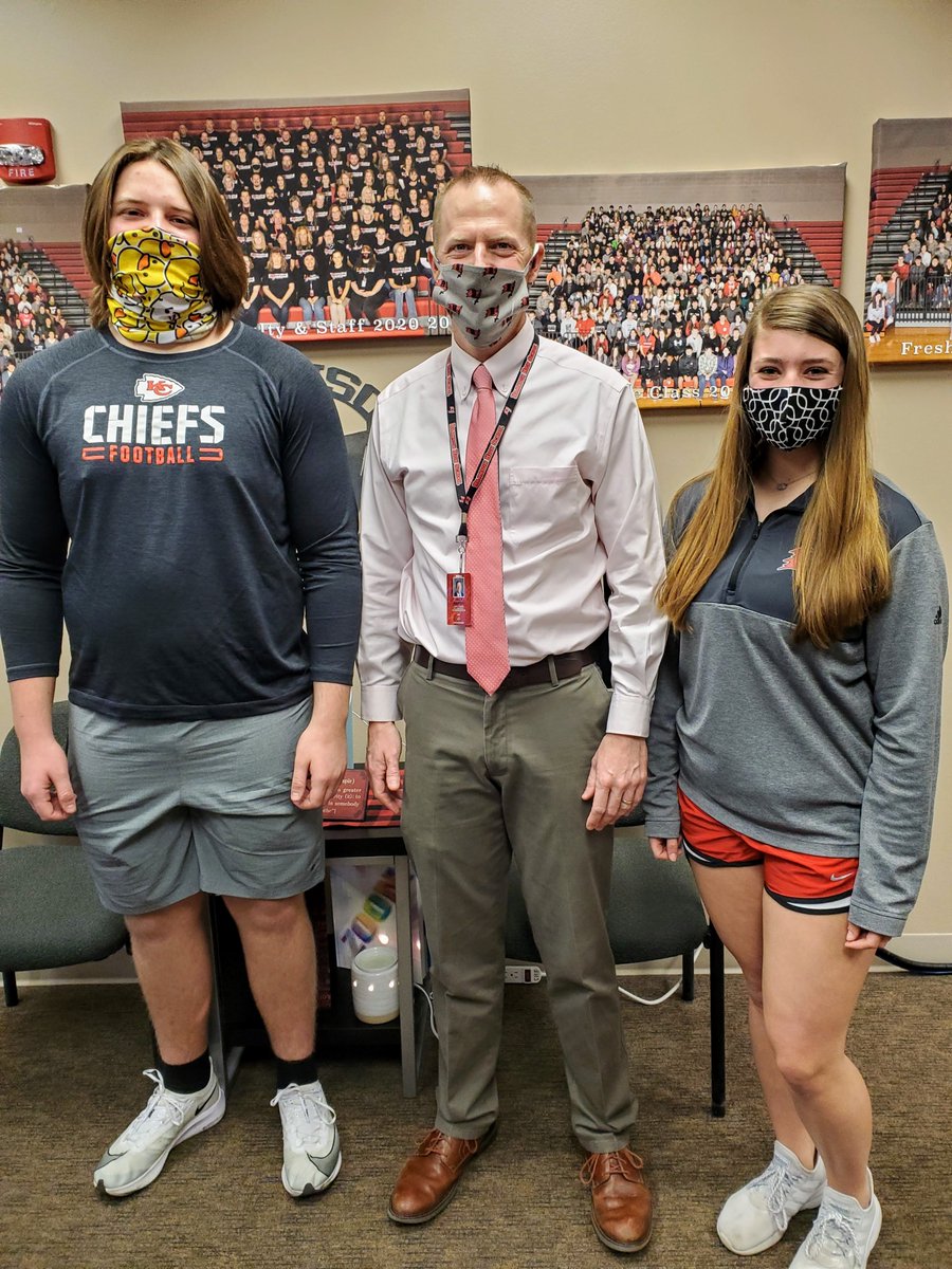 barbiejocog's tweet photo. BHS is celebrating COOPERATION during the month of March.  We are pleased to recognize our Outstanding Citizens of the Month, Joe Don Kirkland and Alyssa Gagnepain, being honored here by Dr. Harris. BHS is proud of these fine pirates! https://t.co/eRSnoFRNPK