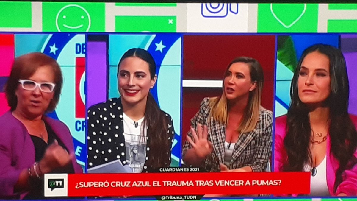 HidroRayo85's tweet photo. Noche de #DiaInternacionalDeLaMujer y que mejor que ver a @ValMarinR @Mariazelzel @GeorginaHolguin @Geo_Gonzalez en @Tribuna_TUDN  hablando del juego de ayer donde Cruz Azul le gano a domicilio a los Pumas https://t.co/cdLBnwJBab