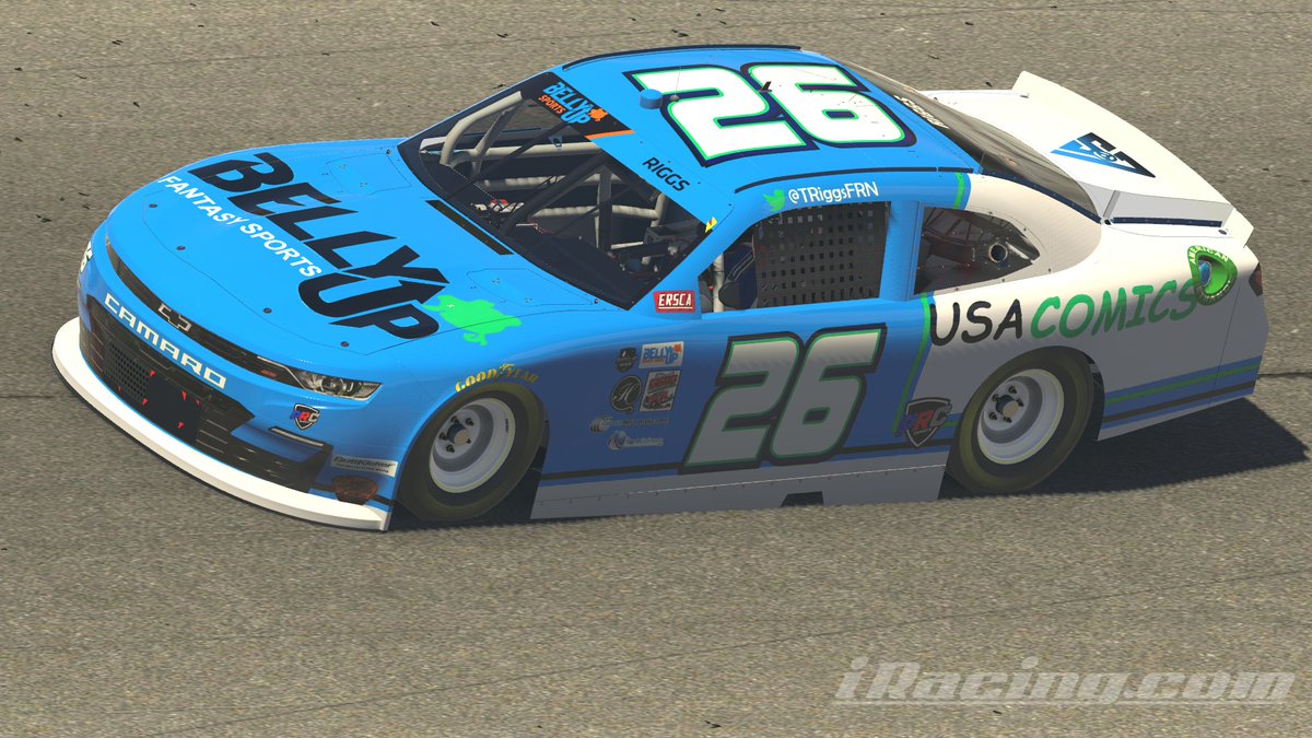 TRiggsFRN's tweet photo. Time for race 2 of the night in @ERacingSCA as we take on Atlanta in the hillbilly 200. Going to be starting in the back and hopefully working my way up quick in the @BellyUpFantasy/@comics_usa Camaro. Tune in now! https://t.co/AzlgpWBr64 https://t.co/MBOgWx7EX2