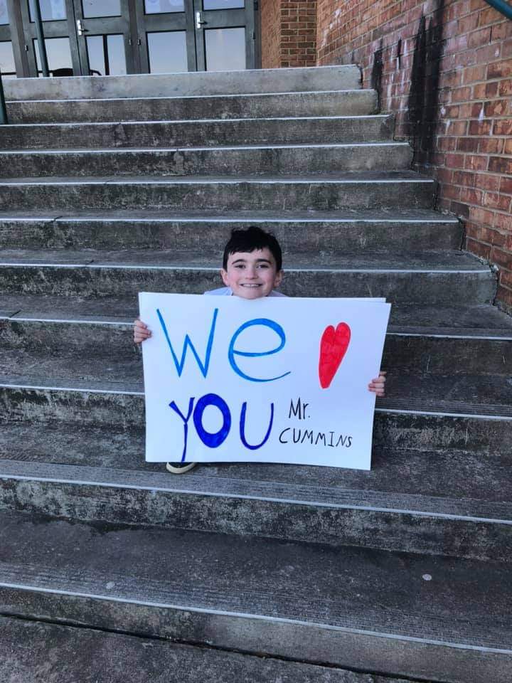 bmtedder1's tweet photo. One of our @AmeliaElem tigers sign says it perfectly! (We love @ACES_AP too!) Thank you both for always putting your staff and students first and for always acknowledging how hard we work each day! Shout out to those who spoke tonight too! ❤ @cumminsjm #ACESsurfsup https://t.co/XlA81i9707
