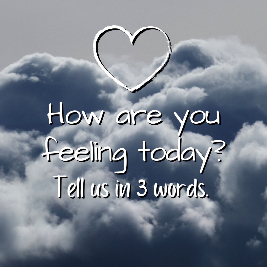 WritingSurvival's tweet photo. How are you feeling today? Start a thread. 3 words. https://t.co/fJ0UOrqE5f