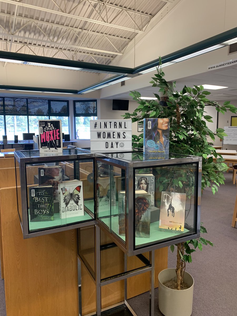 alapointe_'s tweet photo. Two #InternationalWomensDay displays at the @Enverlibrary! Thanks for all you do Heather to keep your Ss engaged through your relevant work. #sd36tl #LLCsofSurreySchools https://t.co/P7nRdG1Paf