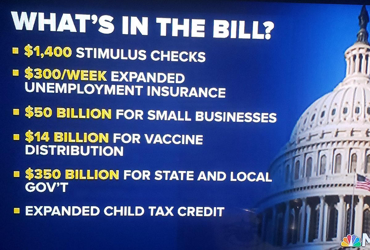 GetWisdomDude's tweet photo. DEMs Passed
@JoeBiden's #ReliefPlan Giving
✳ $1400 In Your Hands
✳ $300 Extra In Unemployment
✳ Vaccines Available For All Adults
✳ Food & Help For Children
✳ Rent & Utility Assistance
✳ Paid Sick Leave
✳ Bigger #ObamaCare Assistance
✳ Help For Small Business
✳ Jobs https://t.co/5IpXYaQwiZ