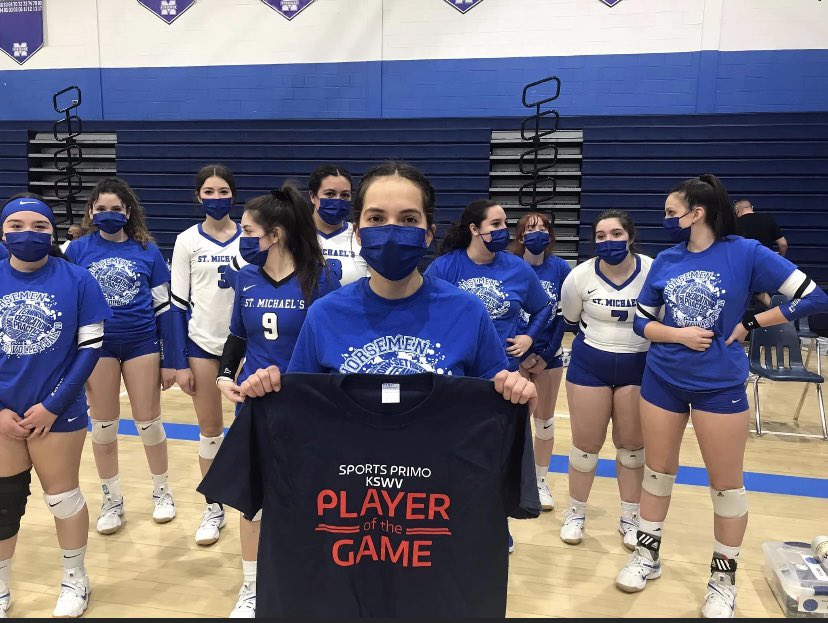 Congratulations to the New Mexico Aquaseal Sports Primo Player of the Game Rhegan Glidewell! <a href="/StMikesBlueCrew/">Official SMHS Blue Crew</a> <a href="/StMikesHorsemen/">St. Michael's HS</a> <a href="/KSWVradio/">KSWV 99.9fm 810am</a>