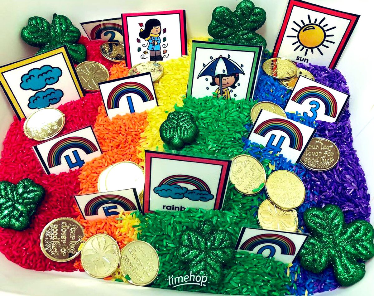 Getting ready to recreate this sensory bin during our weather lesson this week! 🌈 #numberidentification #wearheridentification #SpecialEducation #sensorybin #sensory @PM_Barton