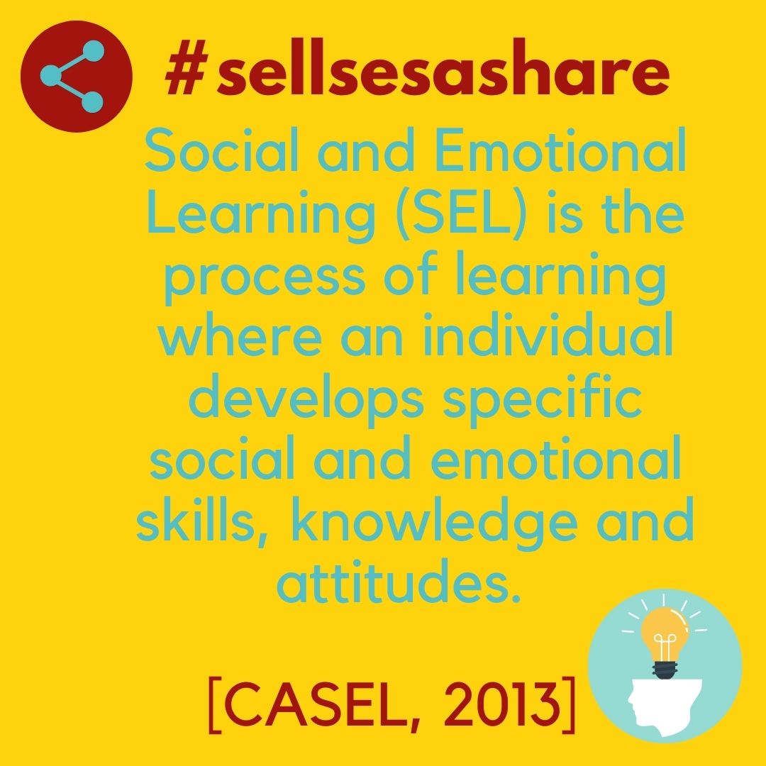 sellsesa's tweet photo. SEL is the process of learning where an individual develops specific social and emotional skills, knowledge and attitudes (CASEL, 2013) #SEL #feelingsmarteq #teachers #socialandemotionallearning #sellsesa https://t.co/3NYFZlPjO8